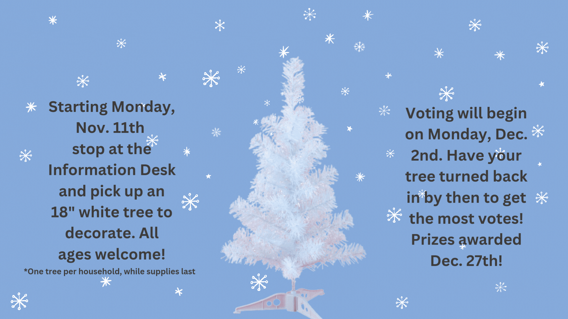 Decorate a Tree Contest Hubbard Public Library